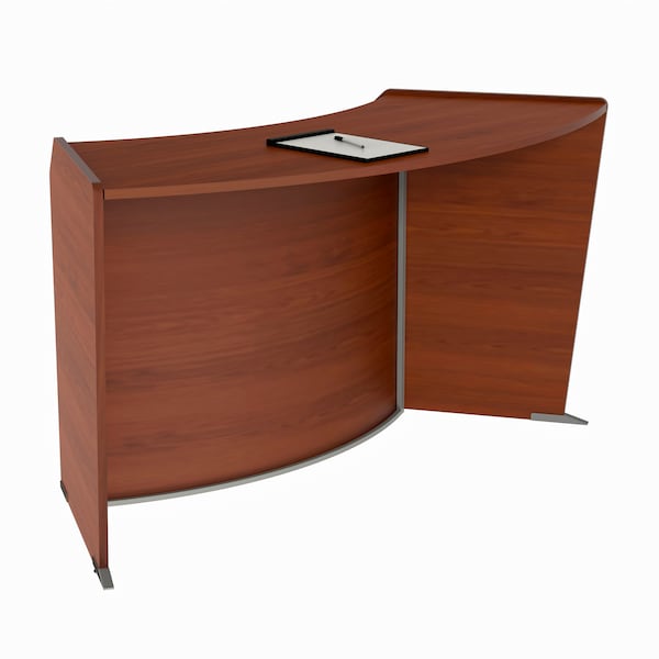 ADA Reception Desk, Wheelchair, Kids, 55 inW x 71 inD x 30 inH, Ash